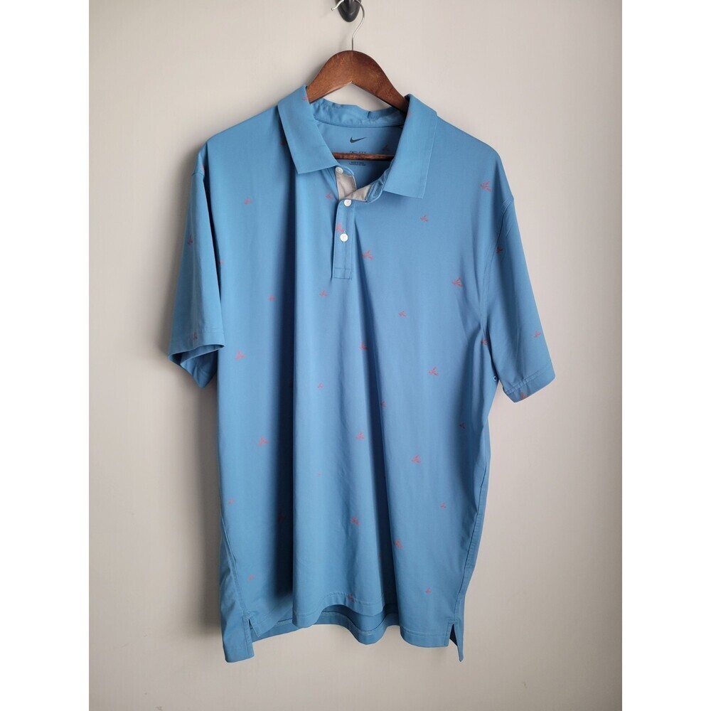 Nike Polo Shirt Mens XXL Lobster Print US Open Golf DH0945-379 Dri-FIT